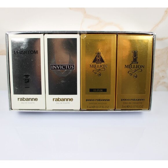 Paco Rabanne Men's Fragrance Set Phantom Invictus & 1 Million 4 x 5ml SEALED NIB - Picture 5 of 8